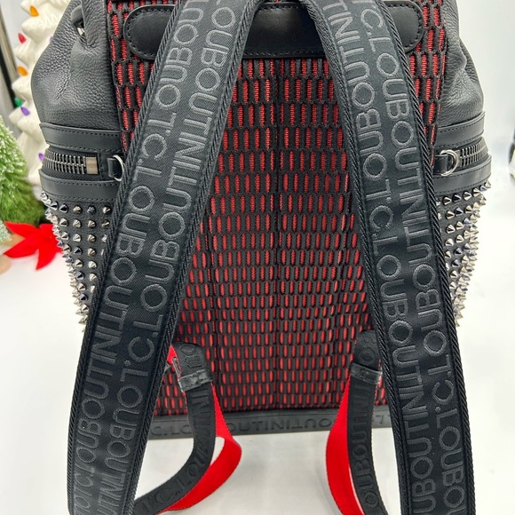 Unisex, Christian Louboutin, EXPLORAFUNK, black calf, leather backpack spiked - Picture 10 of 16